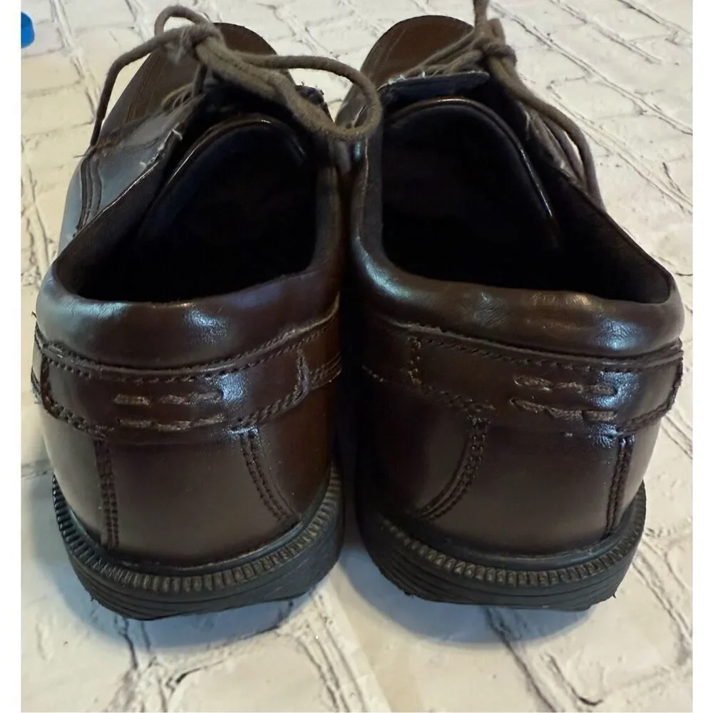 Nunn Bush Kore Oxford Dress Shoes Mens Size 9.5 Brown Leather Comfort Gel Loafer